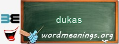 WordMeaning blackboard for dukas